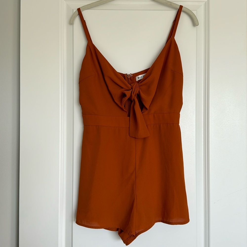 Front tie romper